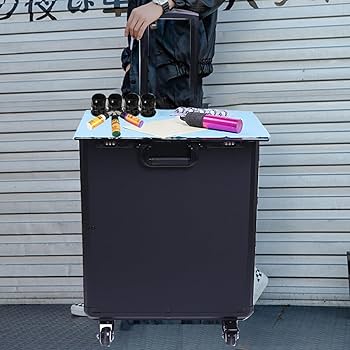 Amazon.com : HOINCO Tattoo Trolley Case with 3 Drawers, Adjustable